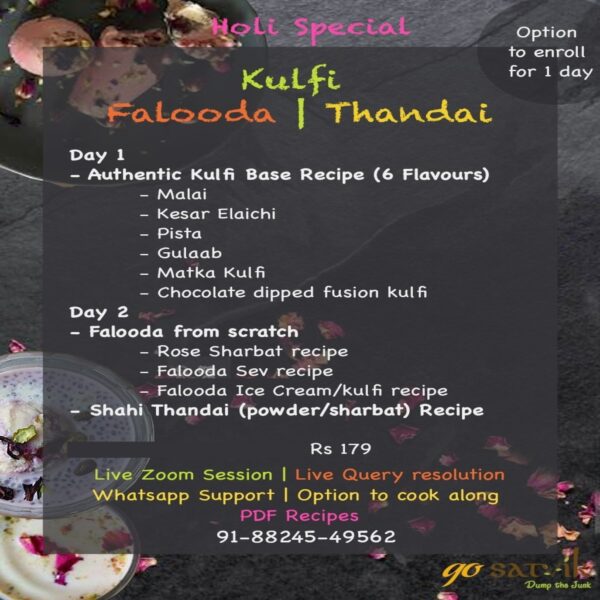 Kulfi, Falooda & Thandai Masterclass by Ani Setia